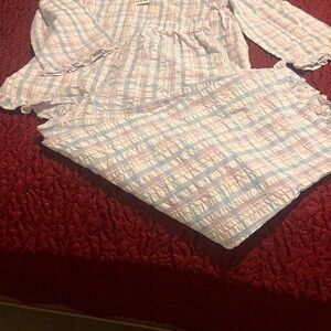 New Pastel Plaid Pajama Set